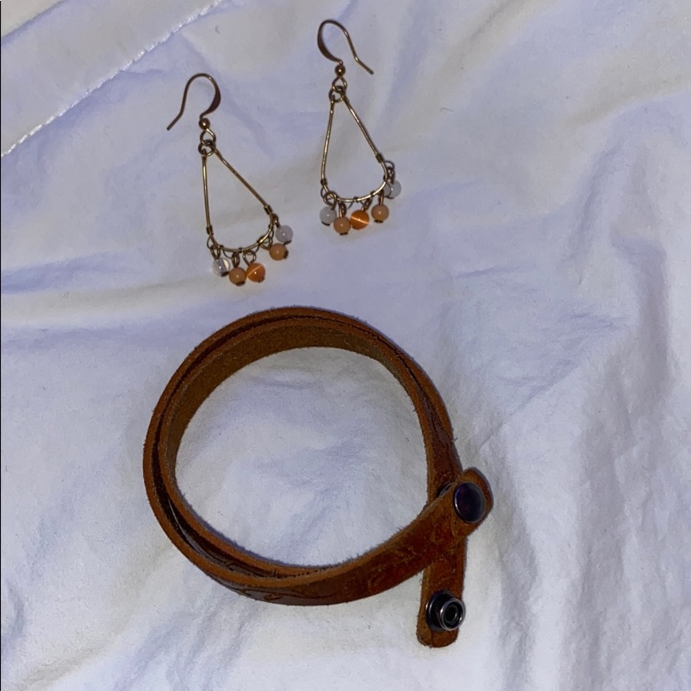 Earrings with matching bracelet